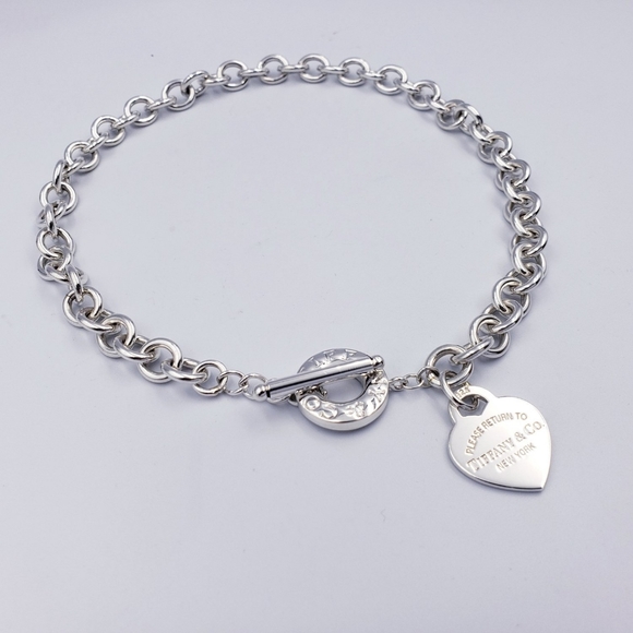 SOLD ON MERC✨️🩵 TIFFANY & CO. Heart Tag Choker Necklace 🩵✨️ - Picture 9 of 9